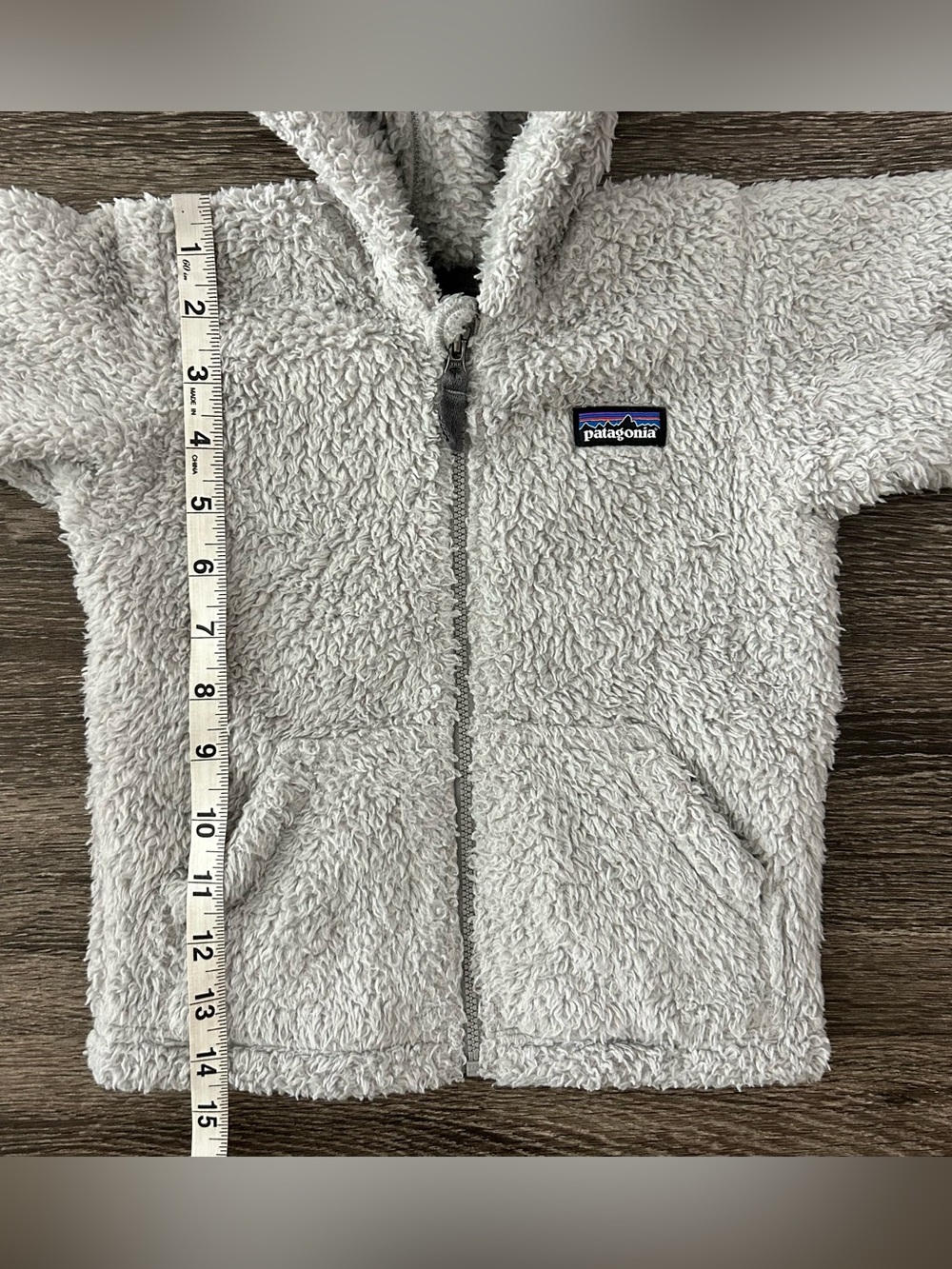 Patagonia Baby Furry Friends Hooded Fleece Jacket Gray Full Zip Ears Toddler 2T - Picture 8 of 8